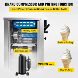VEVOR komercijalni aparat za sladoled: Smrznute poslastice za tvrtke
