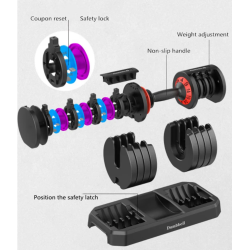Nastaviteľné činky (3KG-32KG) - VEVOR Smart Weight pre domáce cvičenie