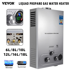 VEVOR grijač vode bez spremnika: Instant LPG bojler s LCD zaslonom