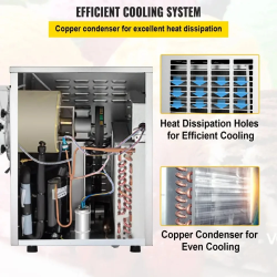Aparat comercial de inghetata VEVOR 1400W - Capacitate mare