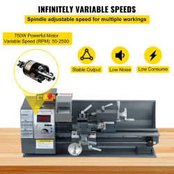 VEVOR Mini strung pentru metal: prelucrare de precizie pentru proiecte de bricolaj